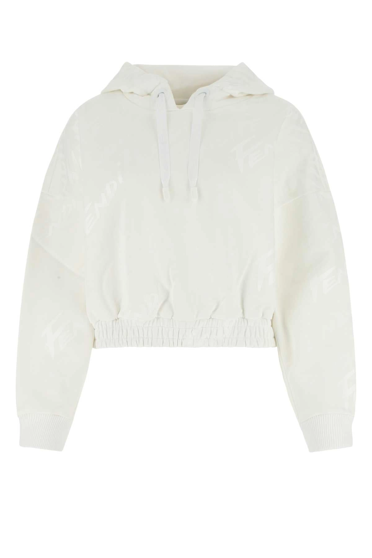 Fendi Logo Print Drawstring Hoodie