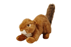 Fluff & Tuff Red Squirrel Plush Dog Toy