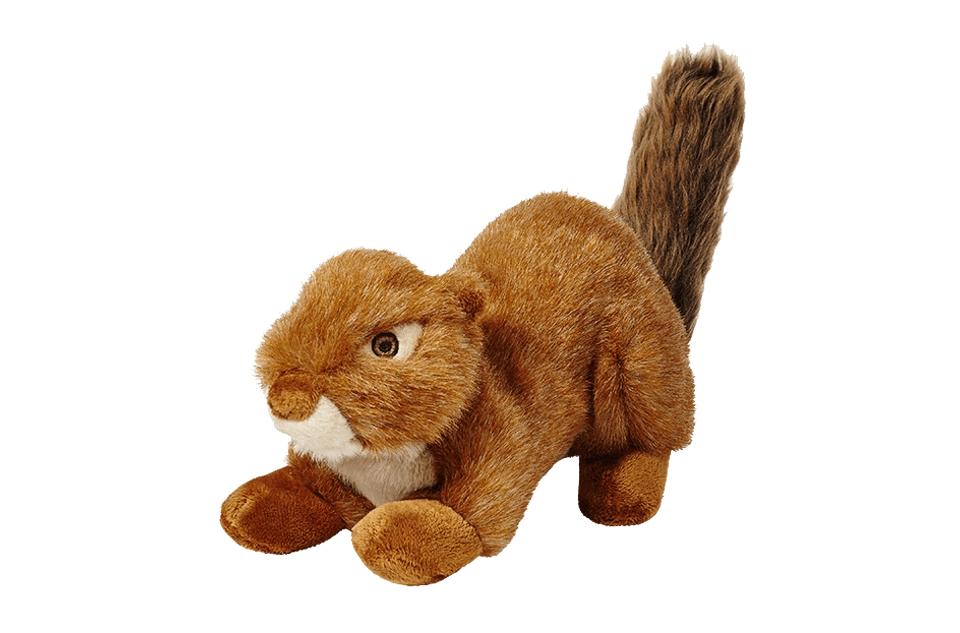 Fluff & Tuff Red Squirrel Plush Dog Toy