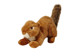 Fluff & Tuff Red Squirrel Plush Dog Toy