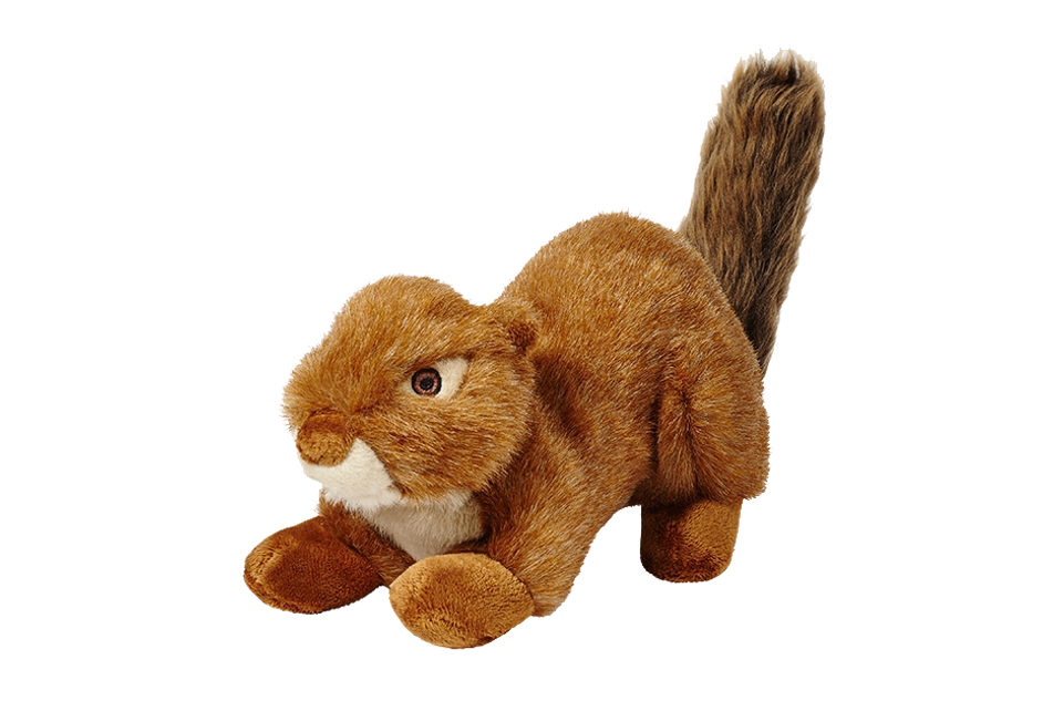 Fluff & Tuff Red Squirrel Plush Dog Toy