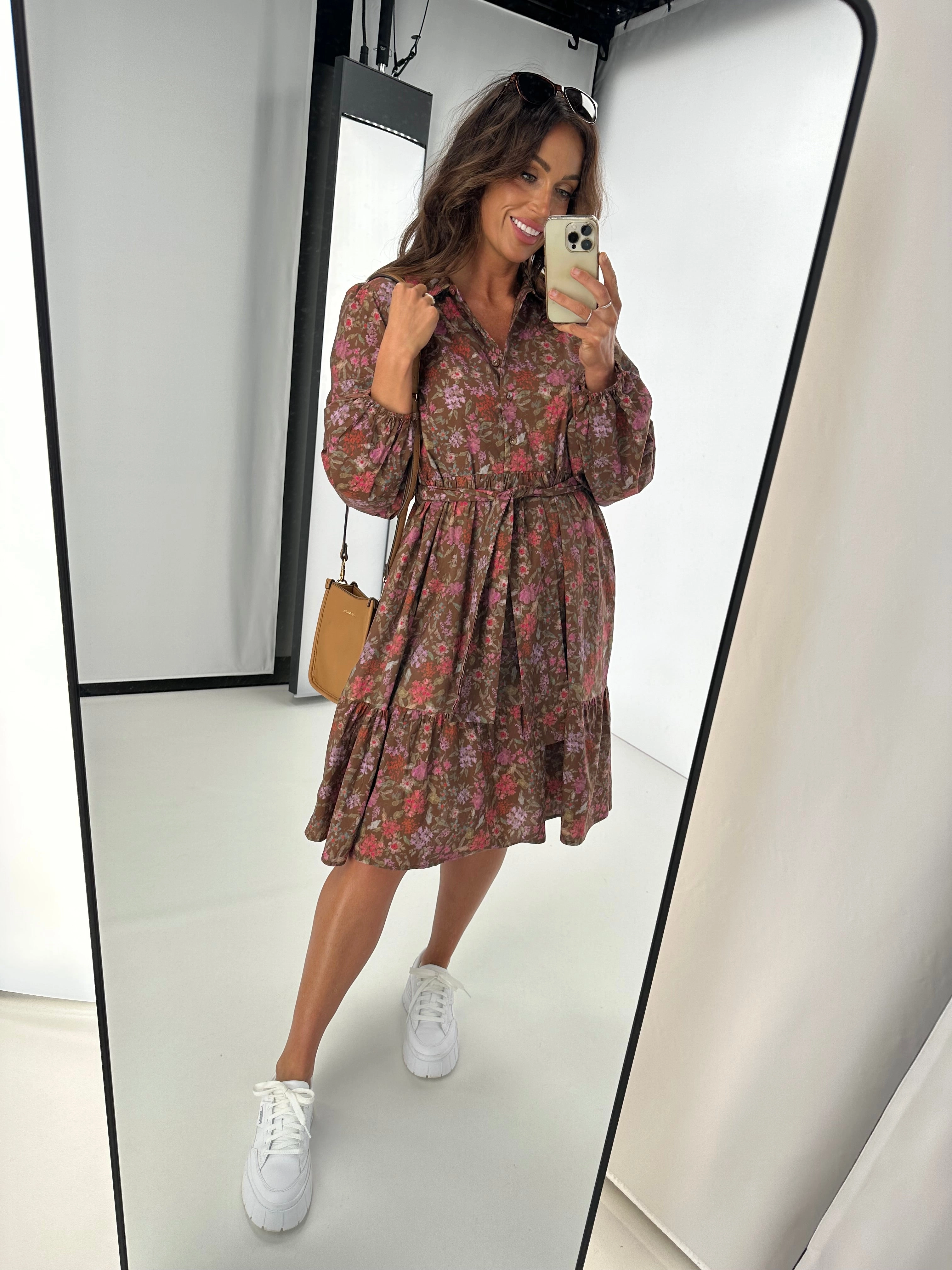 Fria Ophelia Floral Dress Brown