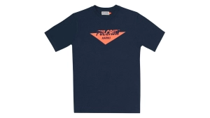 FULCRUM T-SHIRT - NAVY POSEIDON/HOT CORAL