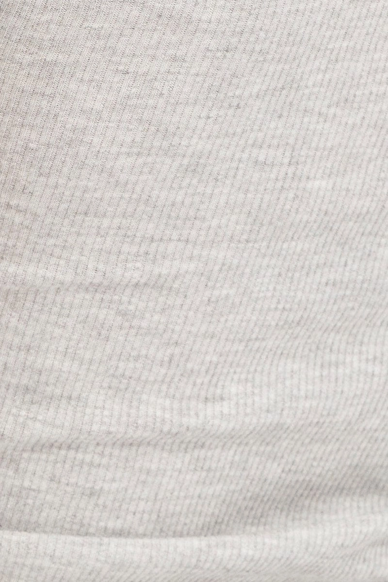 Grey Top Short Sleeve High Neck