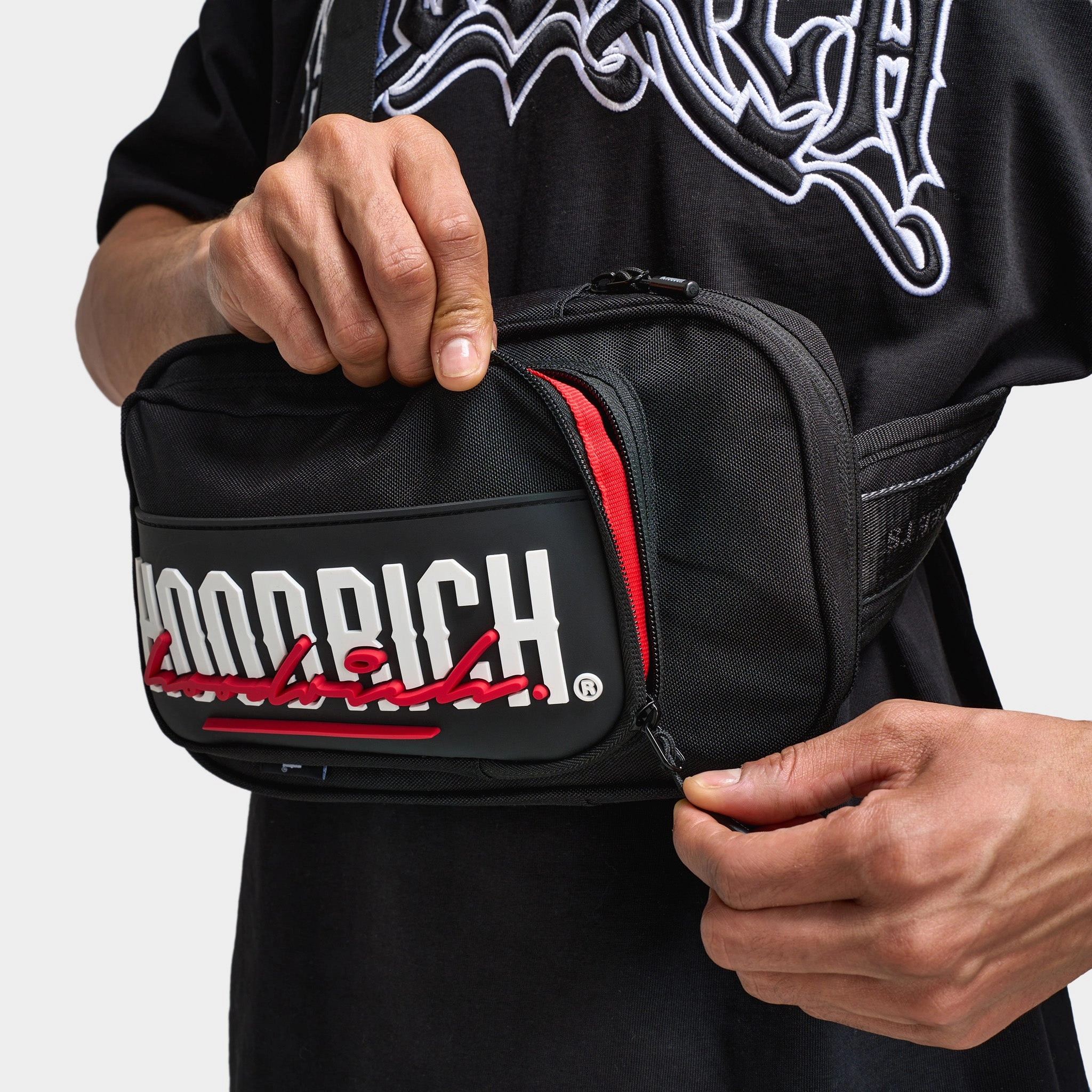 Hoodrich Fusion Sling Bag Black / White - Red