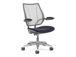 Humanscale Liberty - Chair - task - ergonomic - armrests - tilt - swivel - ticino leather - black, canyon L113BJ10TL22CFSSNSC