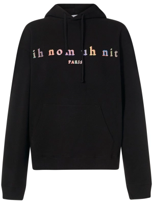Ih Nom Uh Nit Logo Printed Long-Sleeved Hoodie