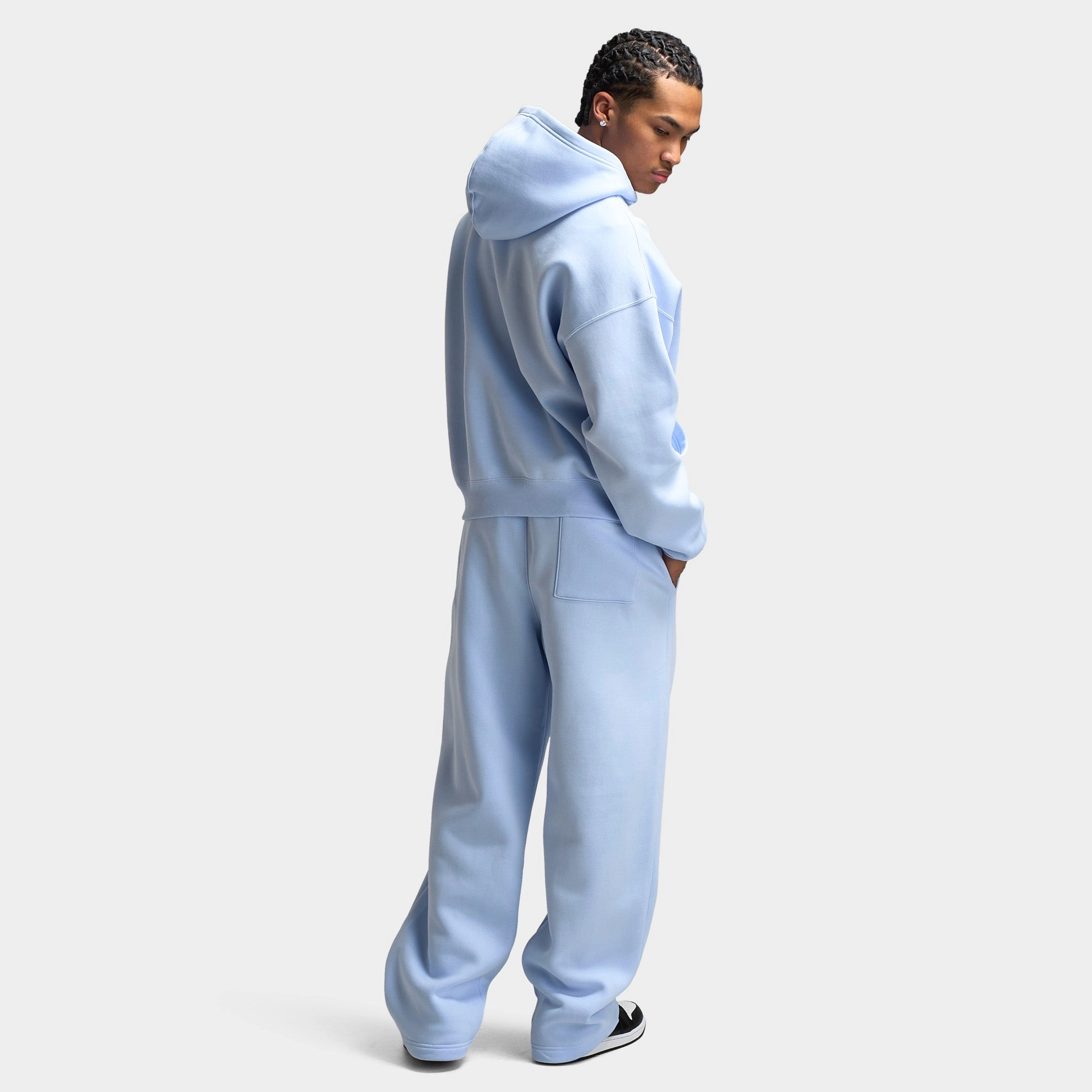 Jordan Brooklyn Oversized Pullover Hoodie Hydrogen Blue / Sail
