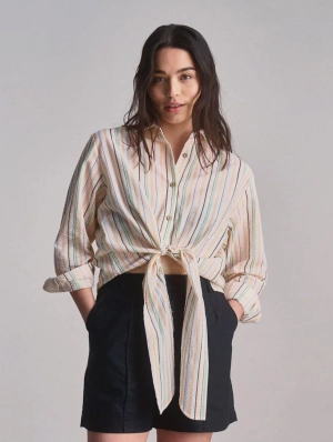 Jungle Women's Organic Cotton Shirt | Candy Stripe