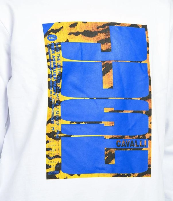 Just Cavalli Graphic Print Crewneck Sweater