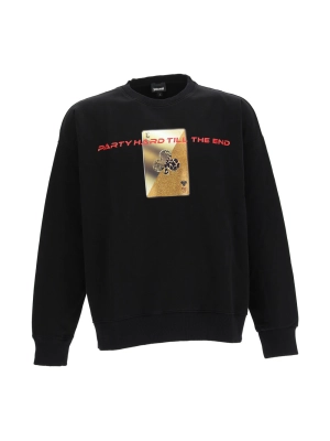 Just Cavalli Graphic Printed Crewneck Sweatshirt