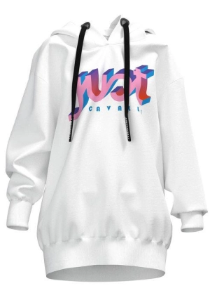 Just Cavalli Logo Print Drawstring Hoodie
