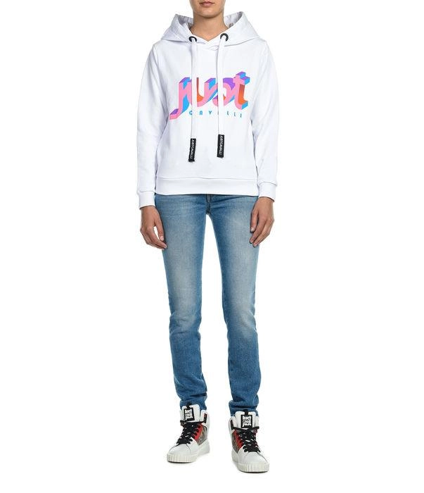 Just Cavalli Logo Print Drawstring Hoodie