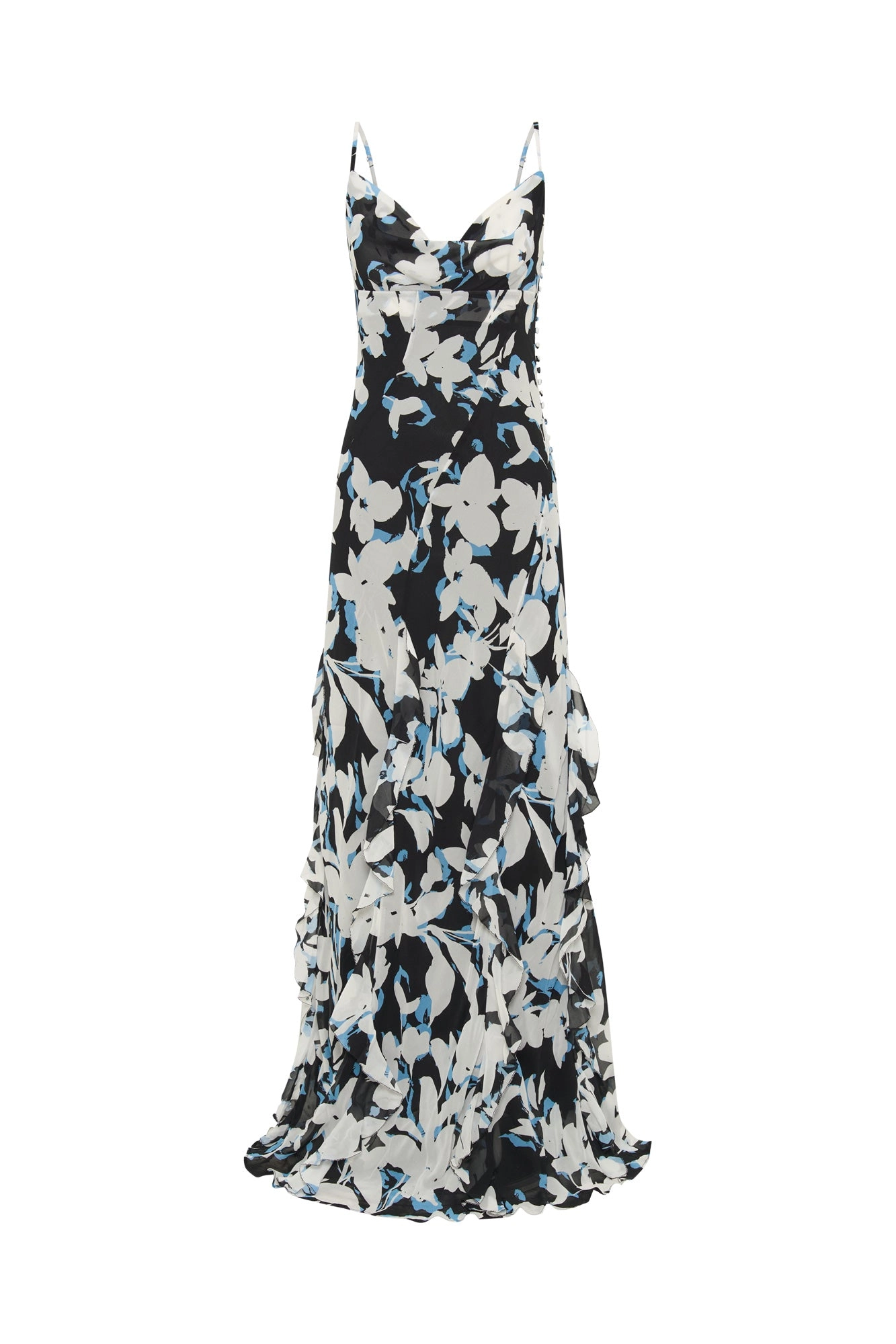 Kamila Gown - Black Blur Print