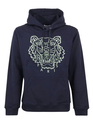 Kenzo Logo Embroidered Drawstring Hoodie