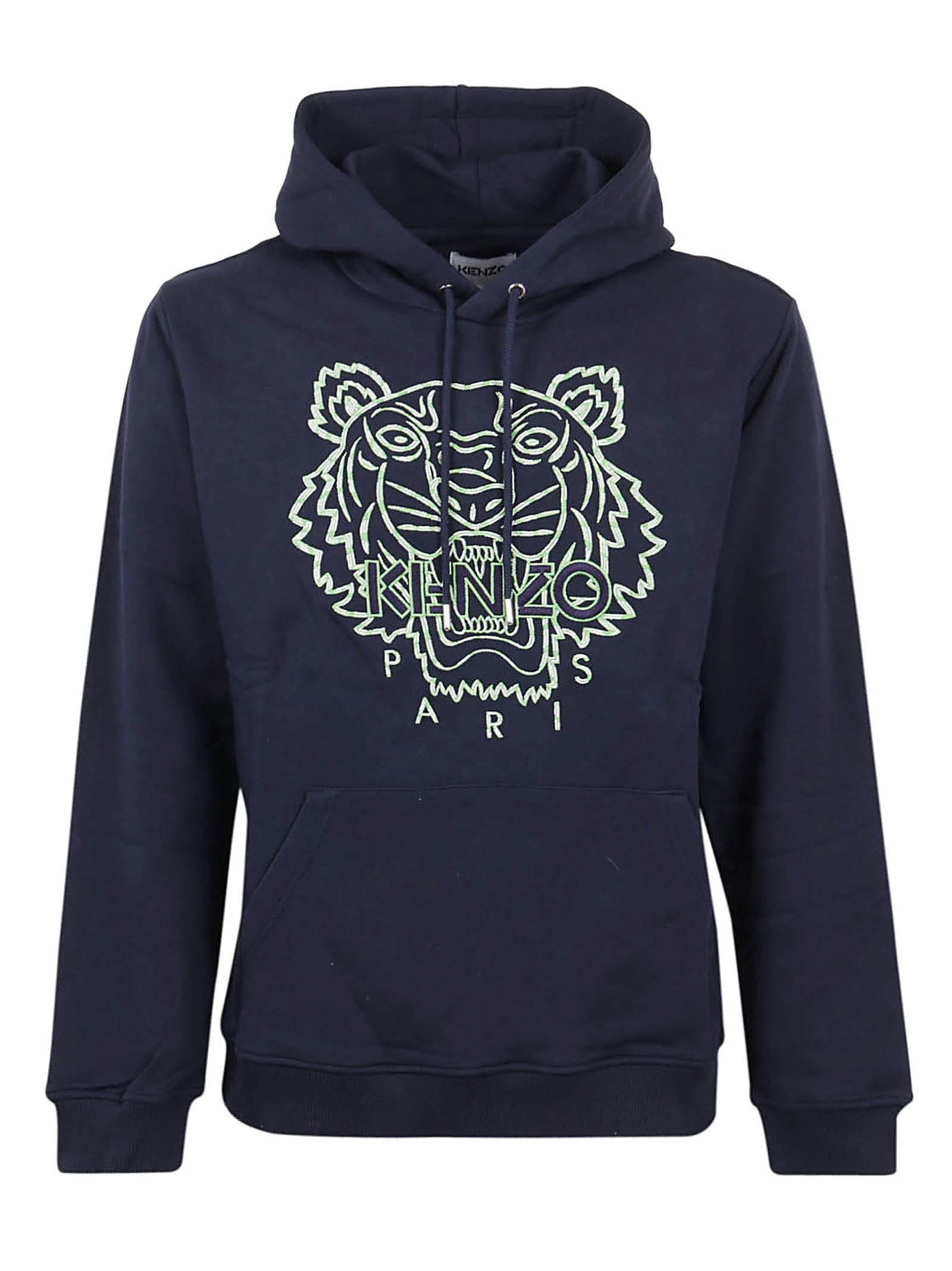 Kenzo Logo Embroidered Drawstring Hoodie
