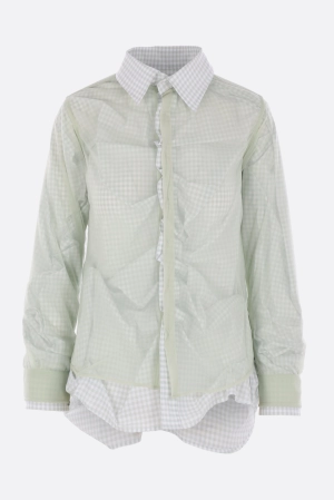 layered shirt in cotton and organza