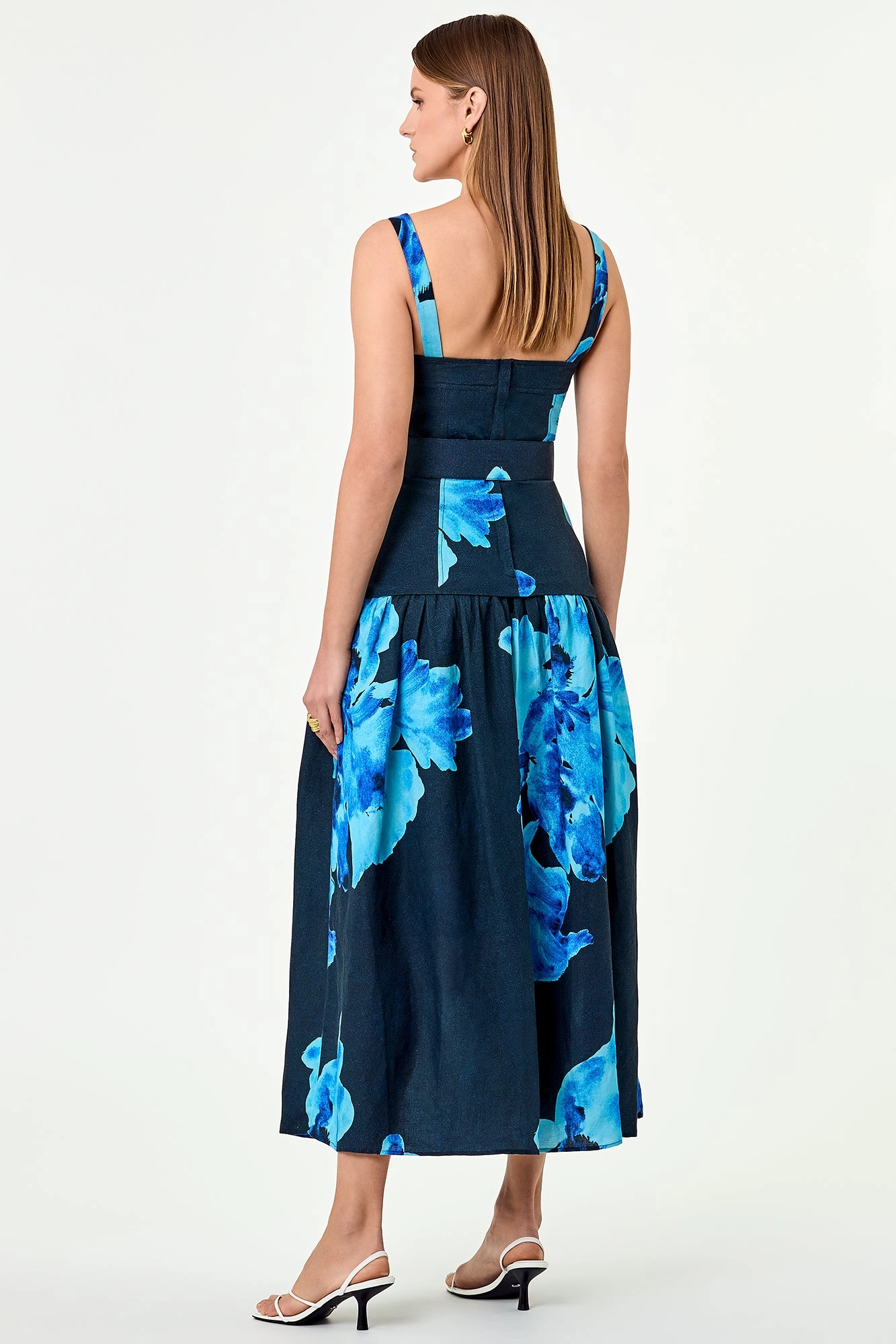 Lidia Dress - Thalia Floral Navy