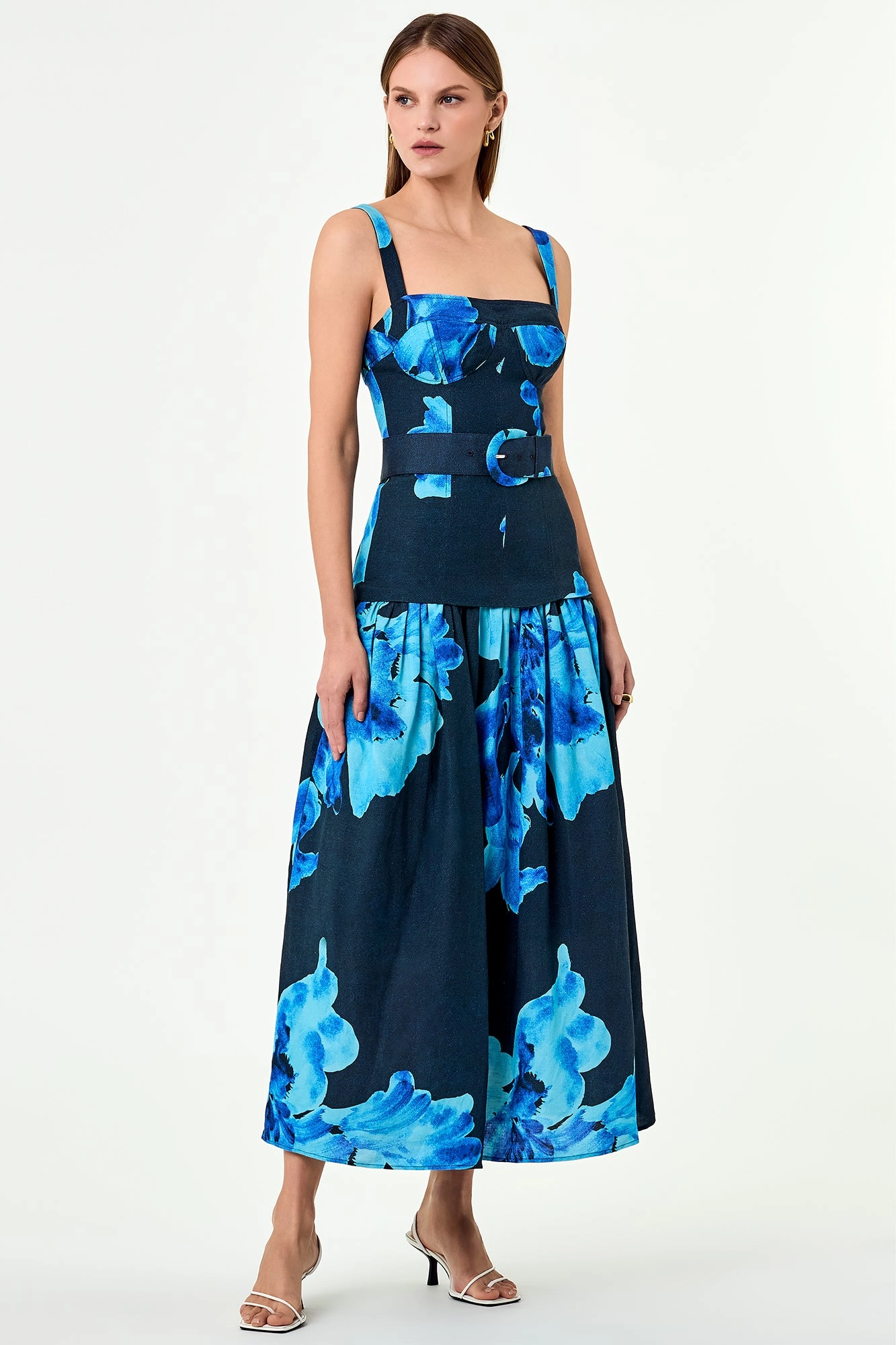 Lidia Dress - Thalia Floral Navy