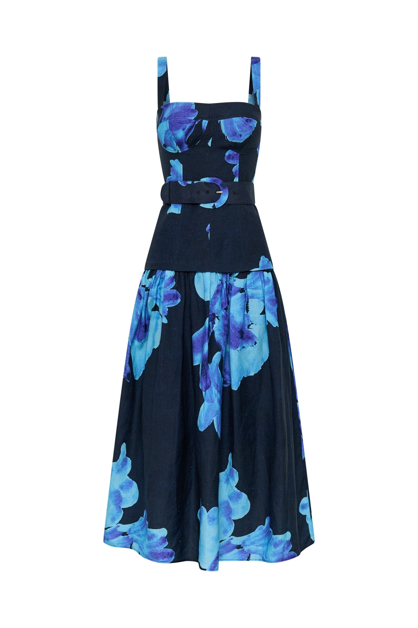 Lidia Dress - Thalia Floral Navy