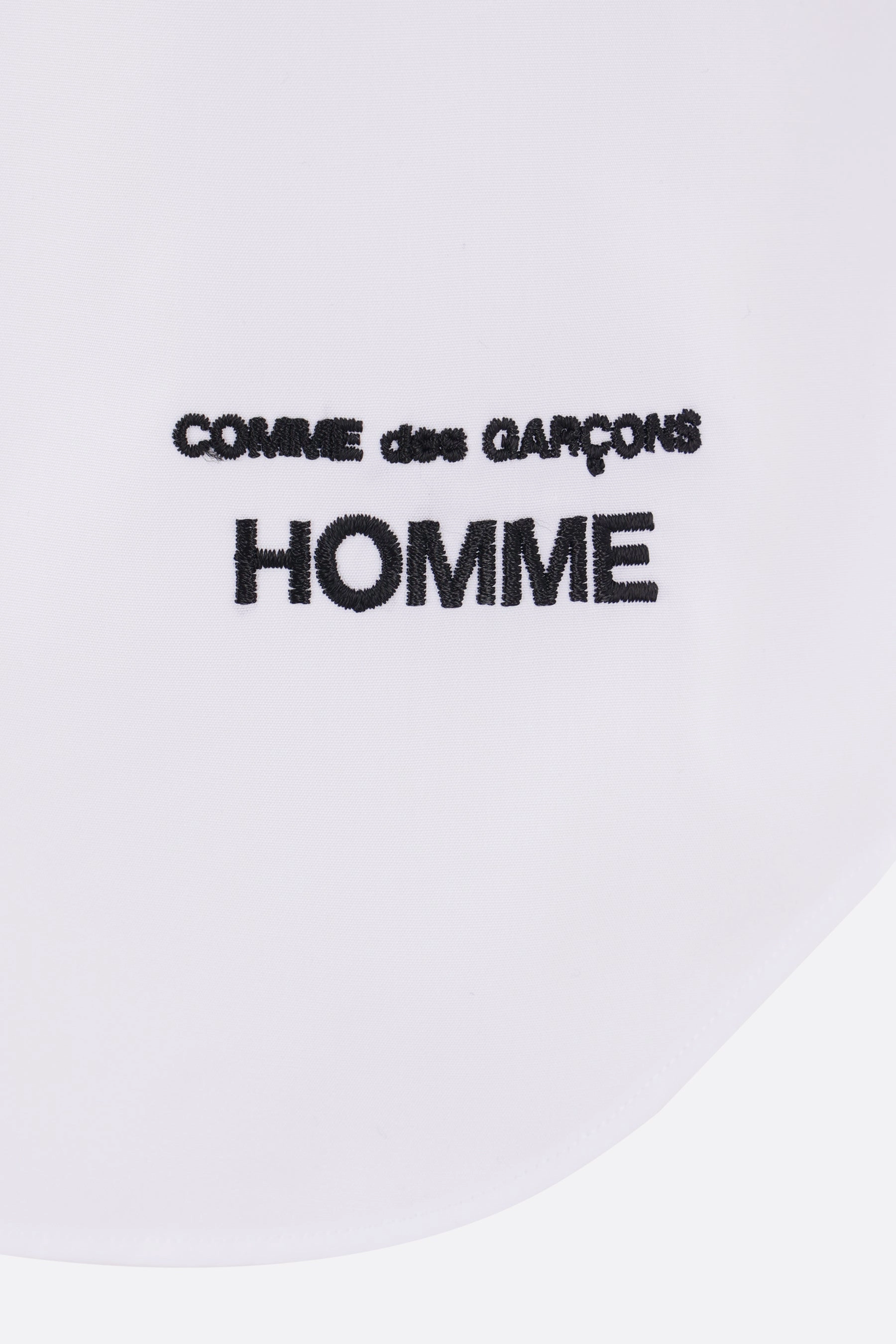 logo embroidered poplin short-sleeve shirt