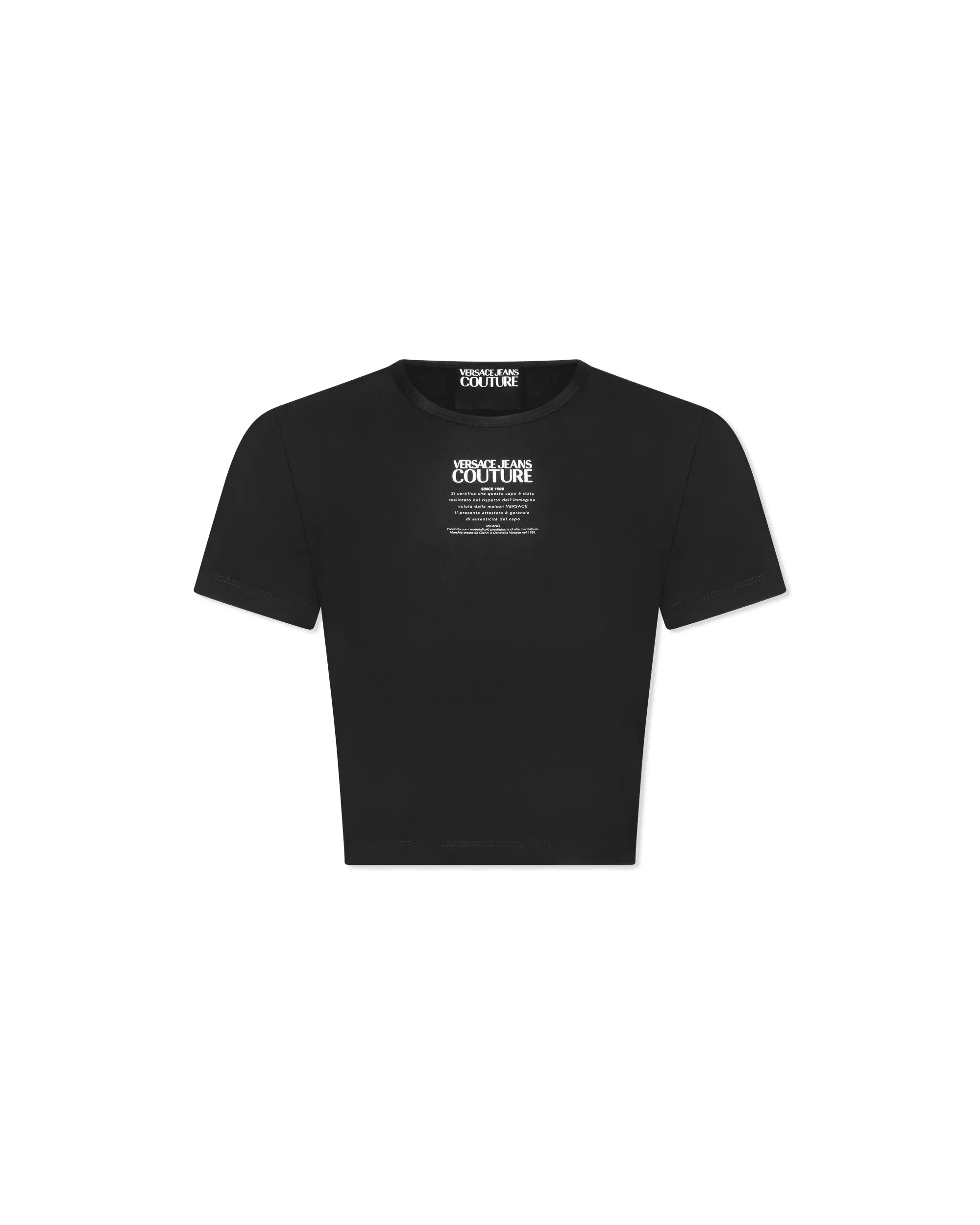 Logo Print Cropped T-Shirt