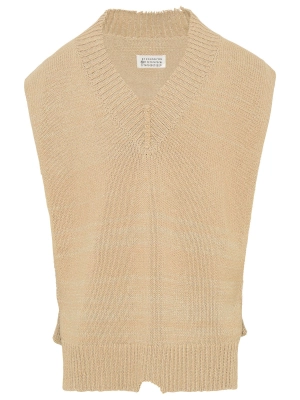 Maison Margiela Distressed V-Neck Vest