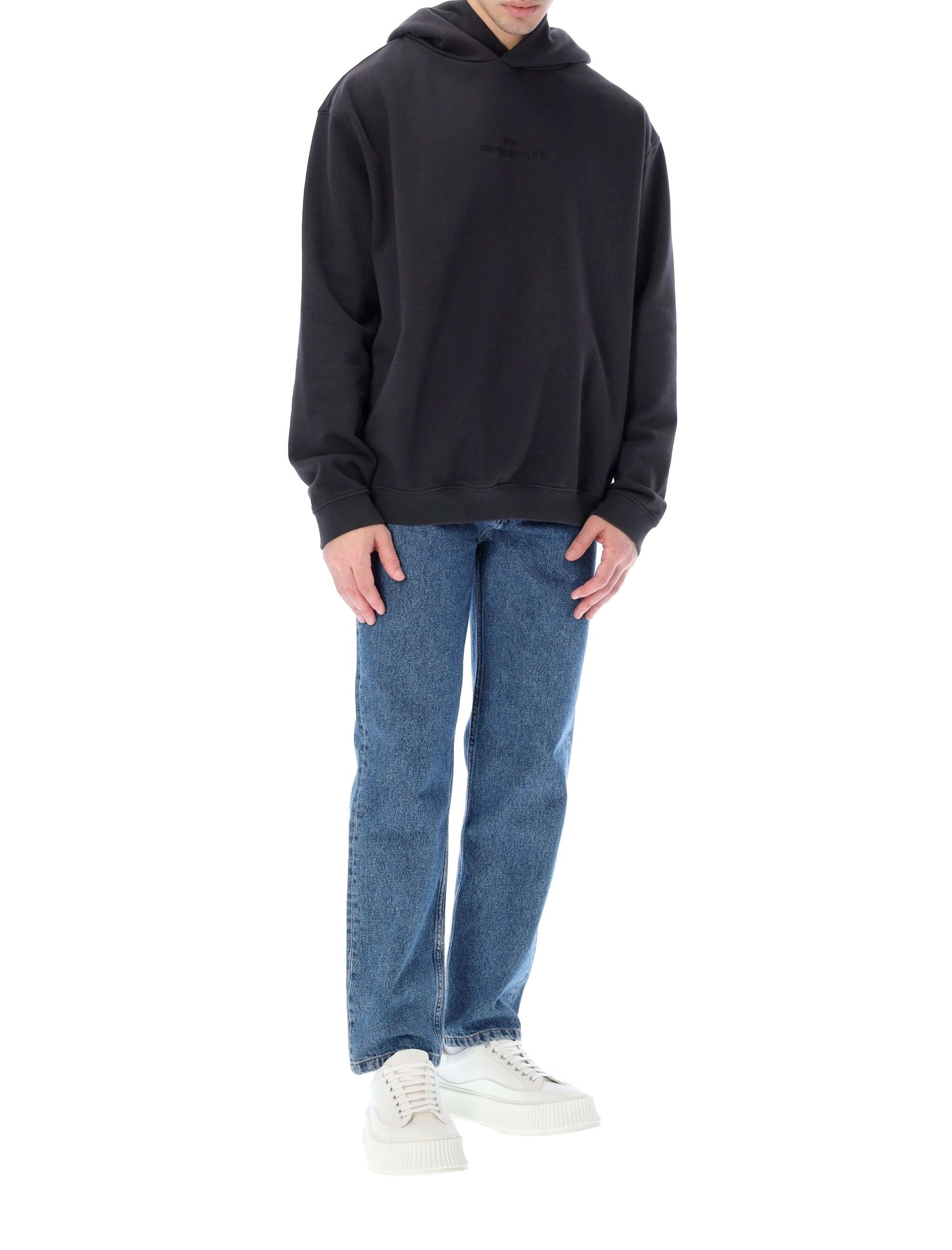 Maison Margiela Logo Detailed Long-Sleeved Hoodie