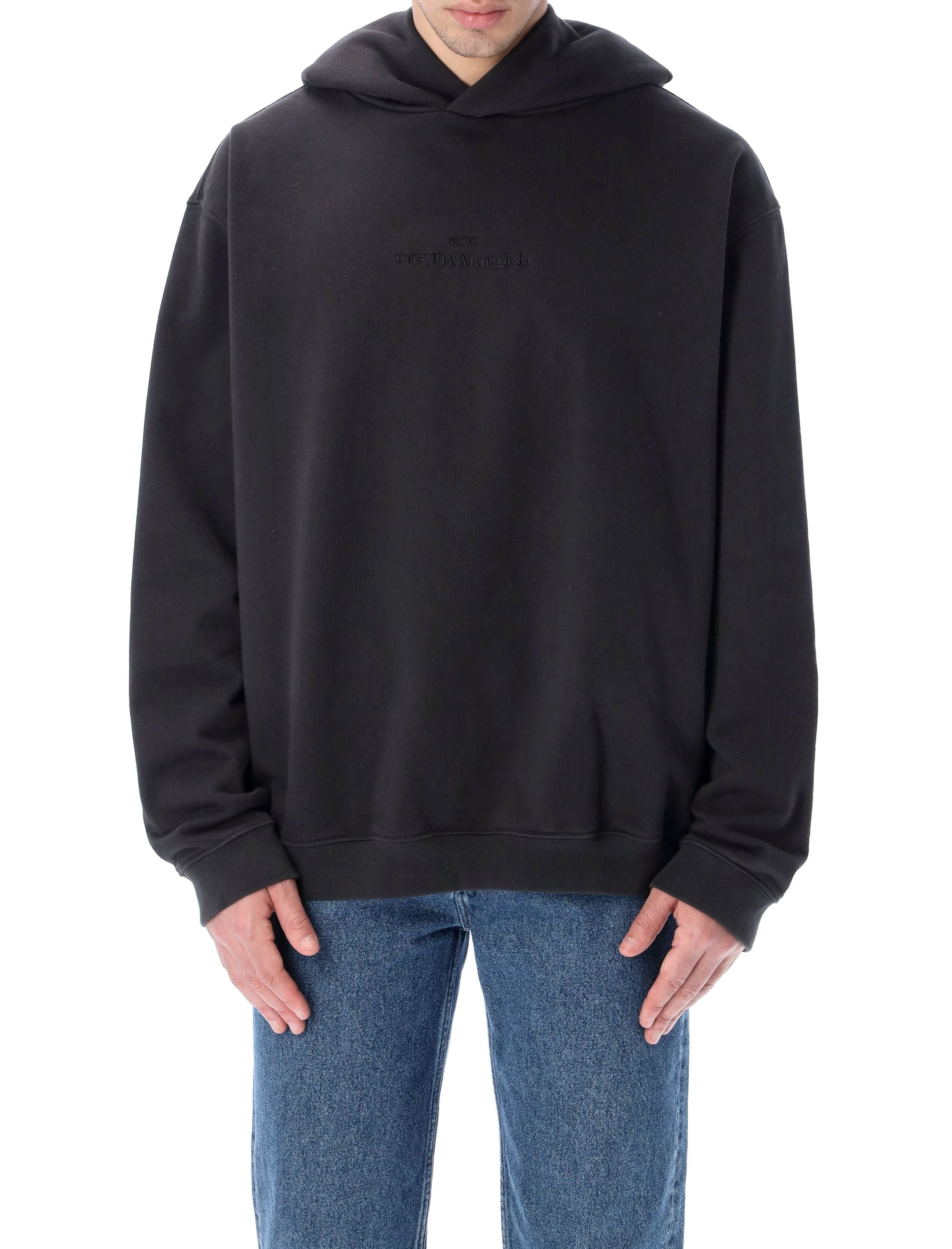 Maison Margiela Logo Detailed Long-Sleeved Hoodie