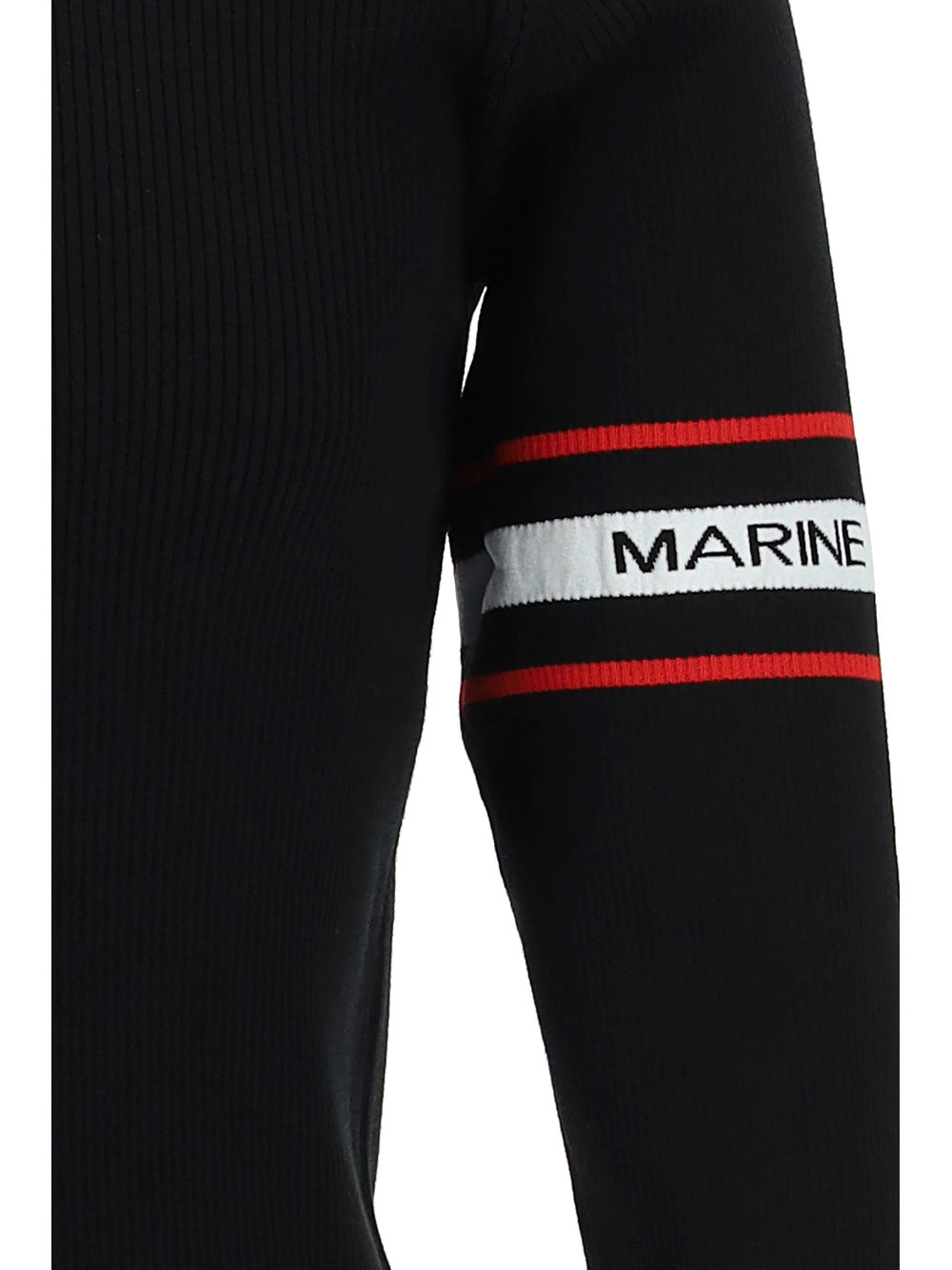 Marine Serre Logo Detailed Half-Zipped Sweatshirt