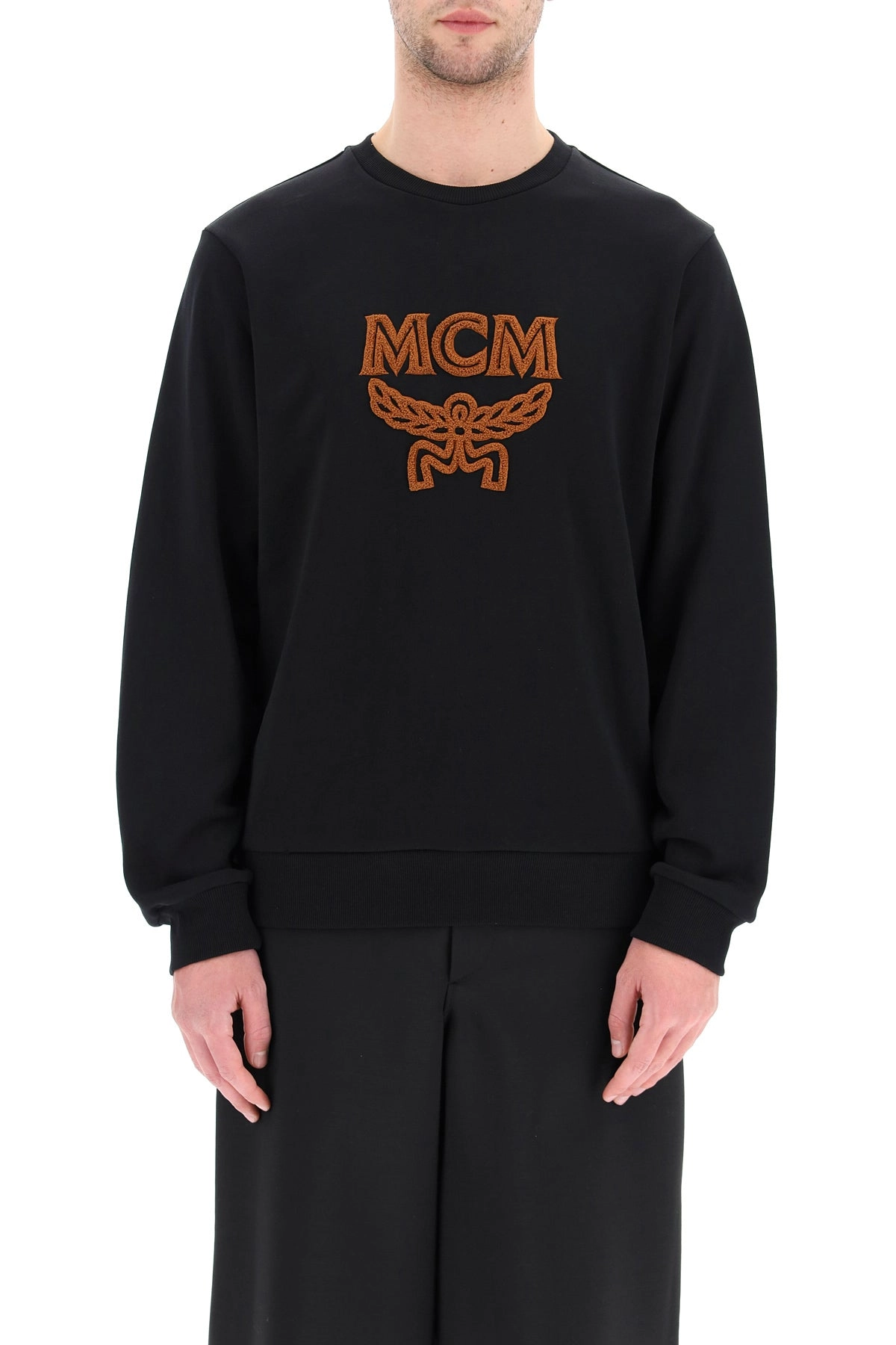 MCM Logo Embroidered Crewneck Sweater