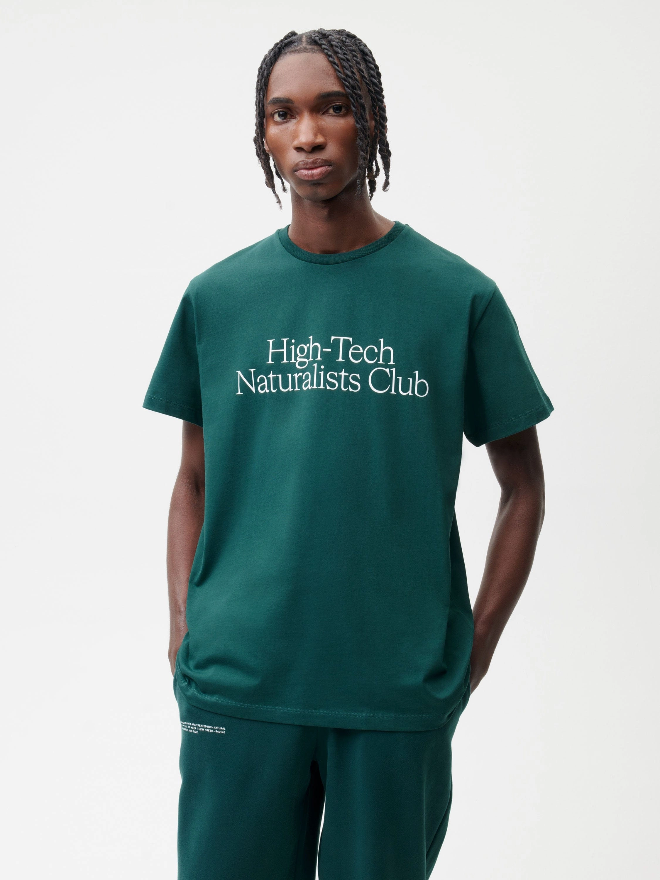 Mens High-Tech Naturalists Club T-shirt—foliage green