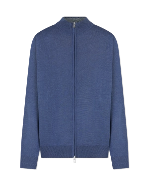 Merino Wool Zipped Cardigan