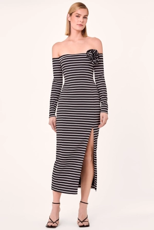 Miriam Dress - Stripe Black Milk