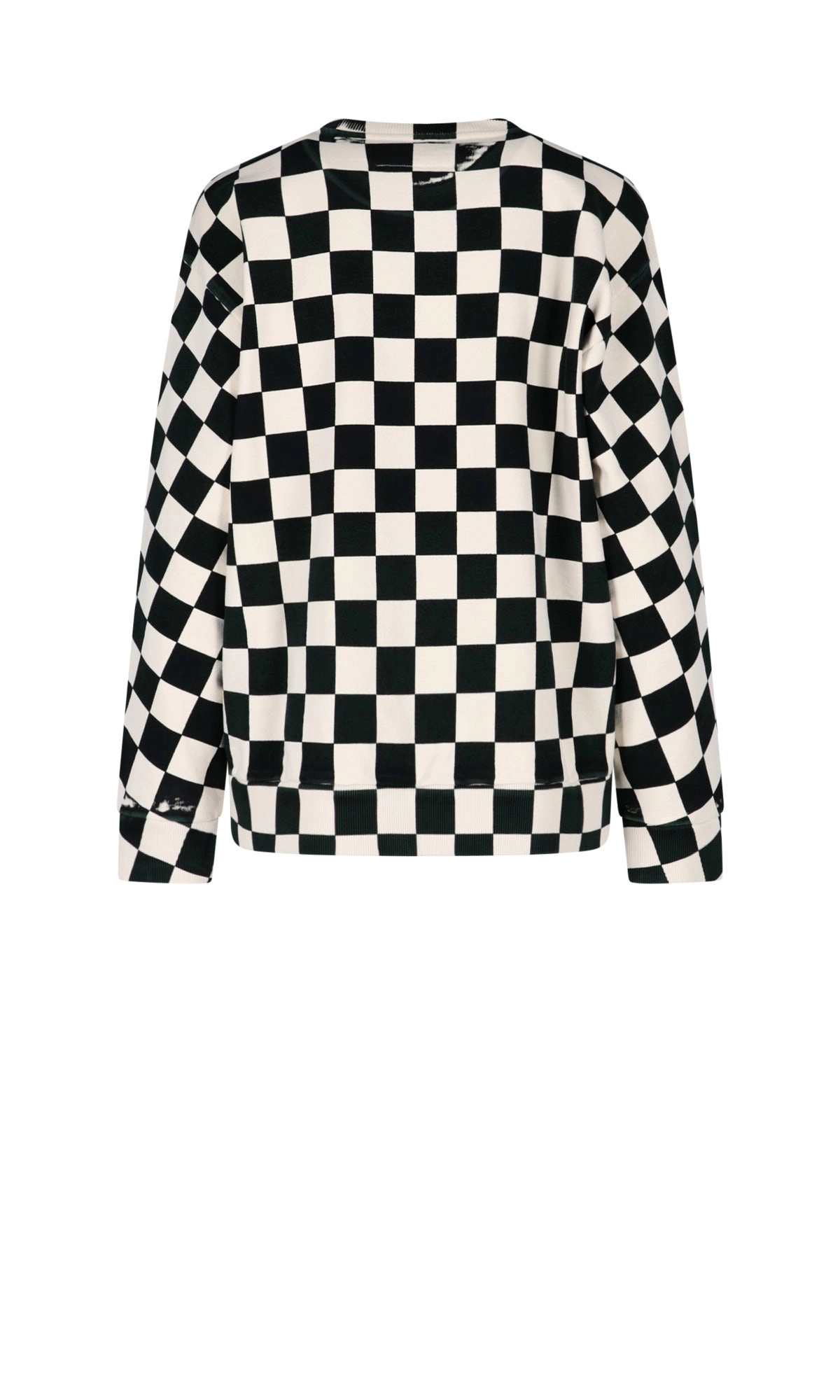 MM6 Maison Margiela Check Printed Crewneck Sweatshirt