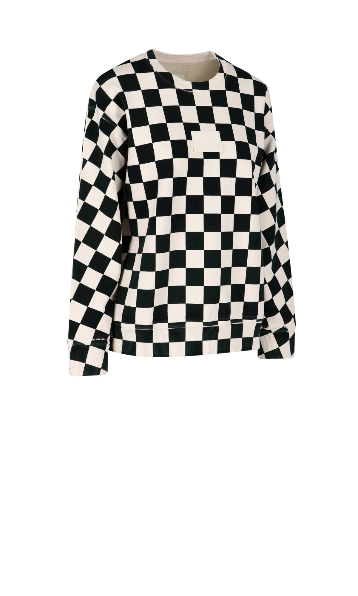 MM6 Maison Margiela Check Printed Crewneck Sweatshirt