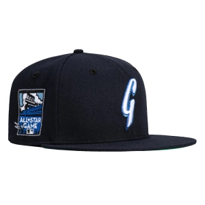 New Era 59Fifty San Francisco Giants 2007 All Star Game Patch G Hat - Navy. Light Blue. Metallic Silver