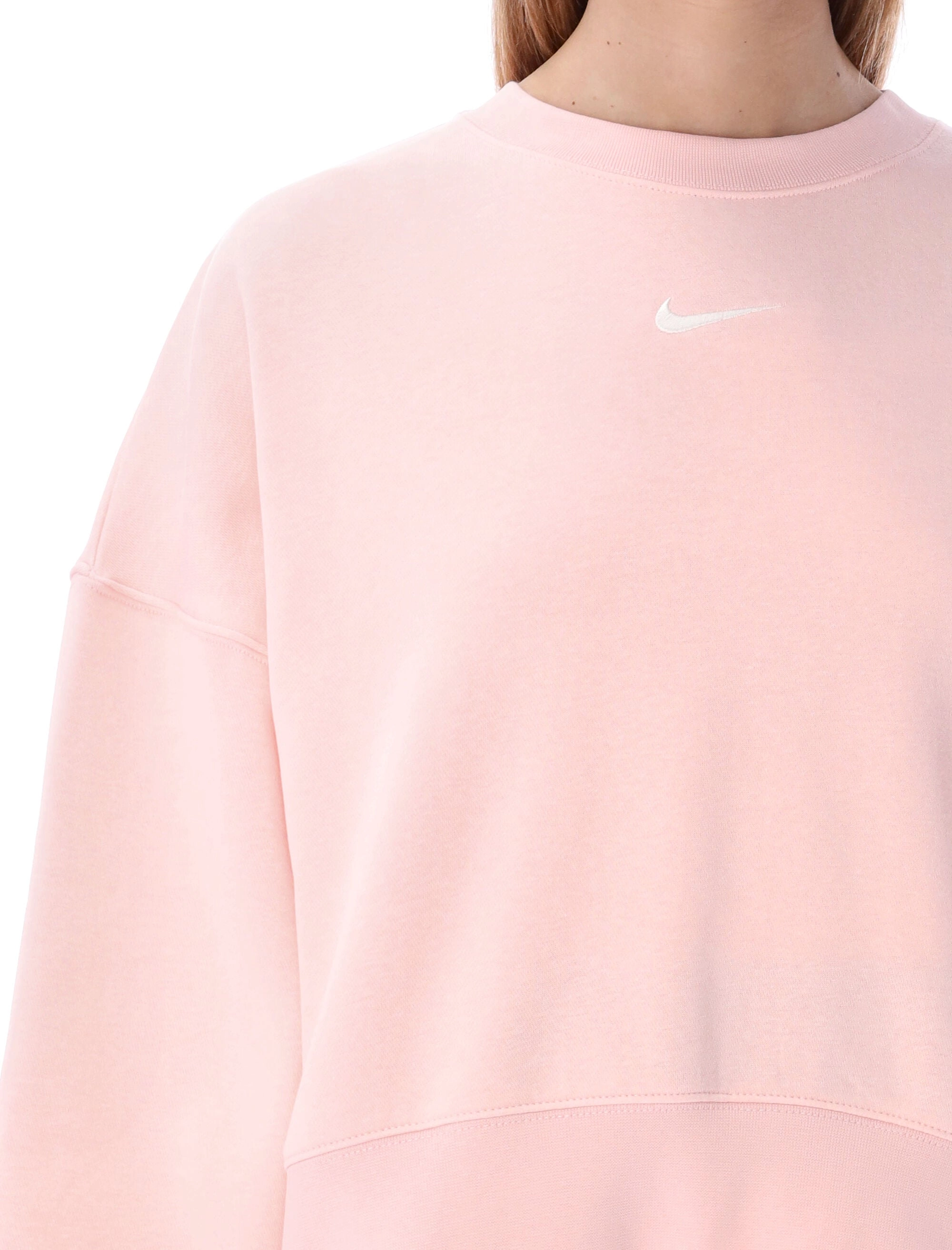Nike Swoosh Logo Embroidered Crewneck Sweatshirt