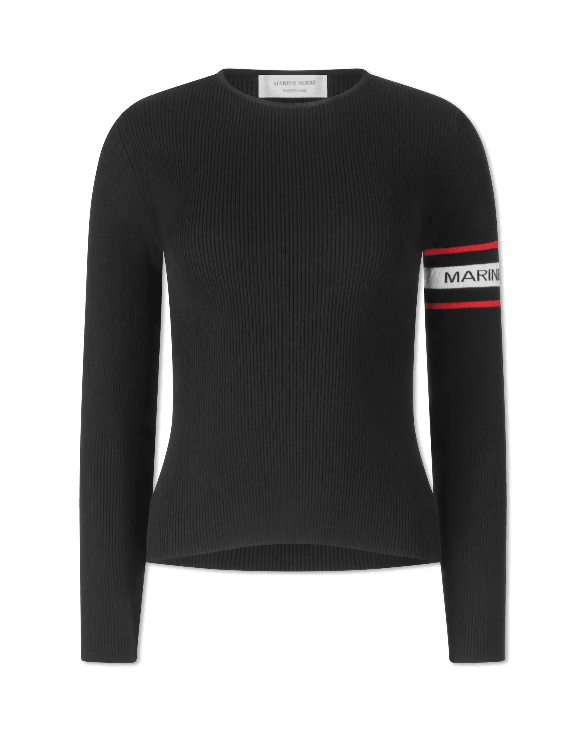 Openback Ribbed Crewneck Sweater