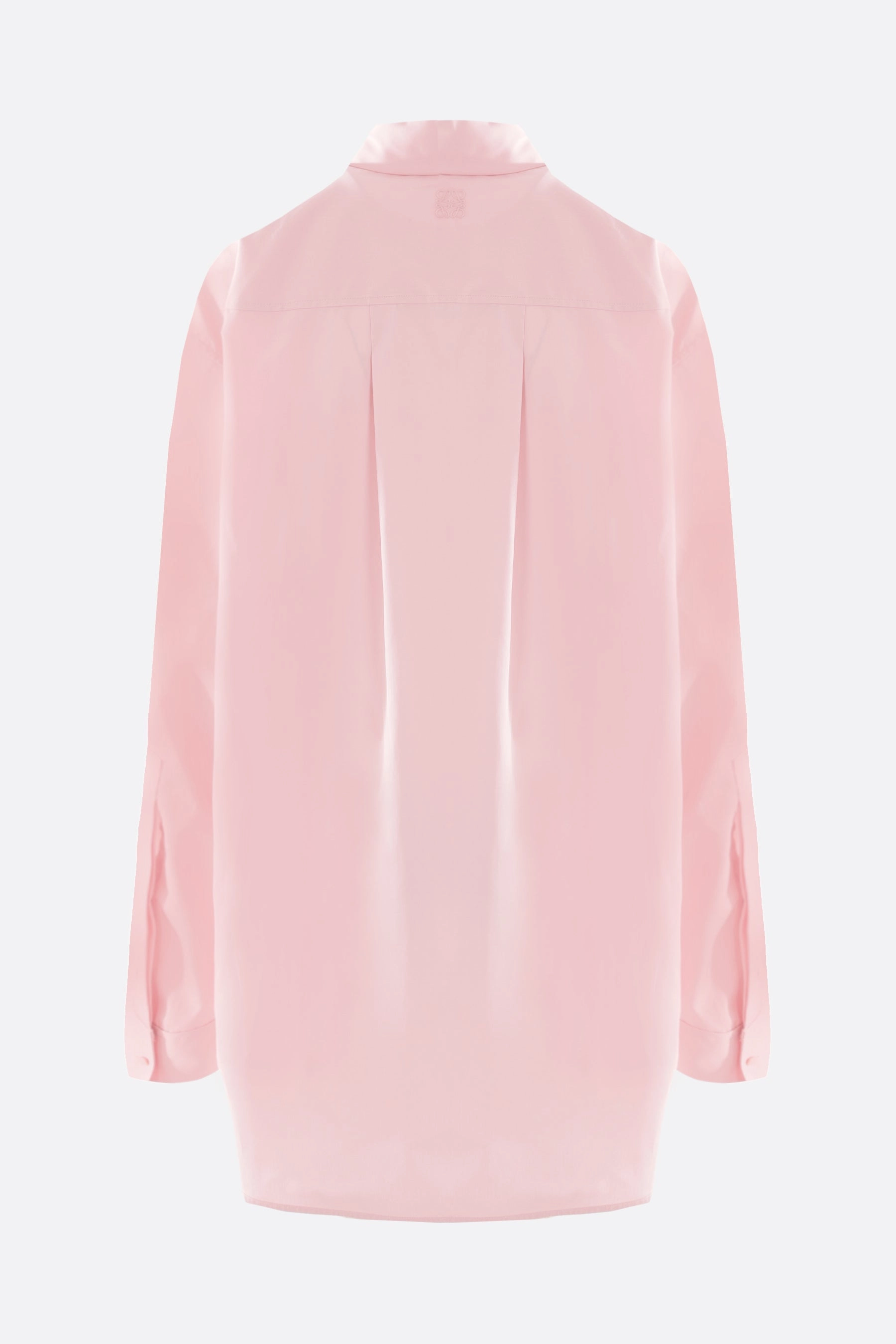 oversize poplin shirt with curved slits