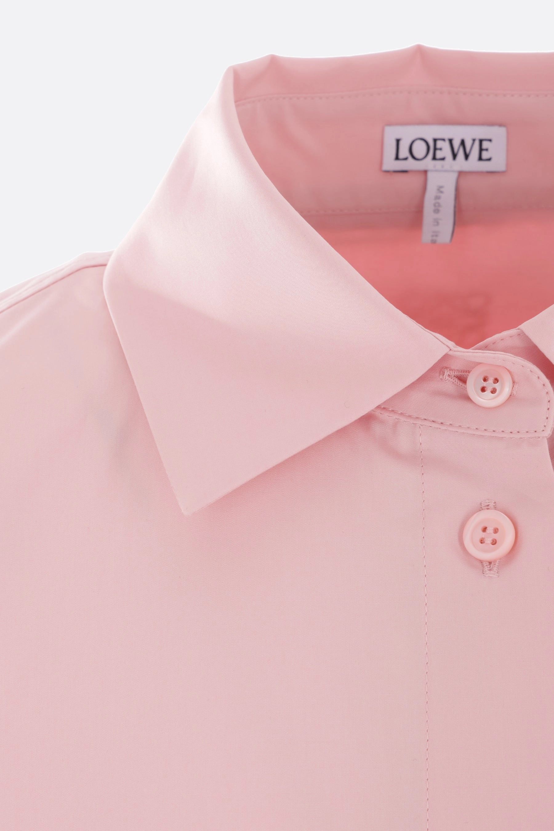 oversize poplin shirt with curved slits