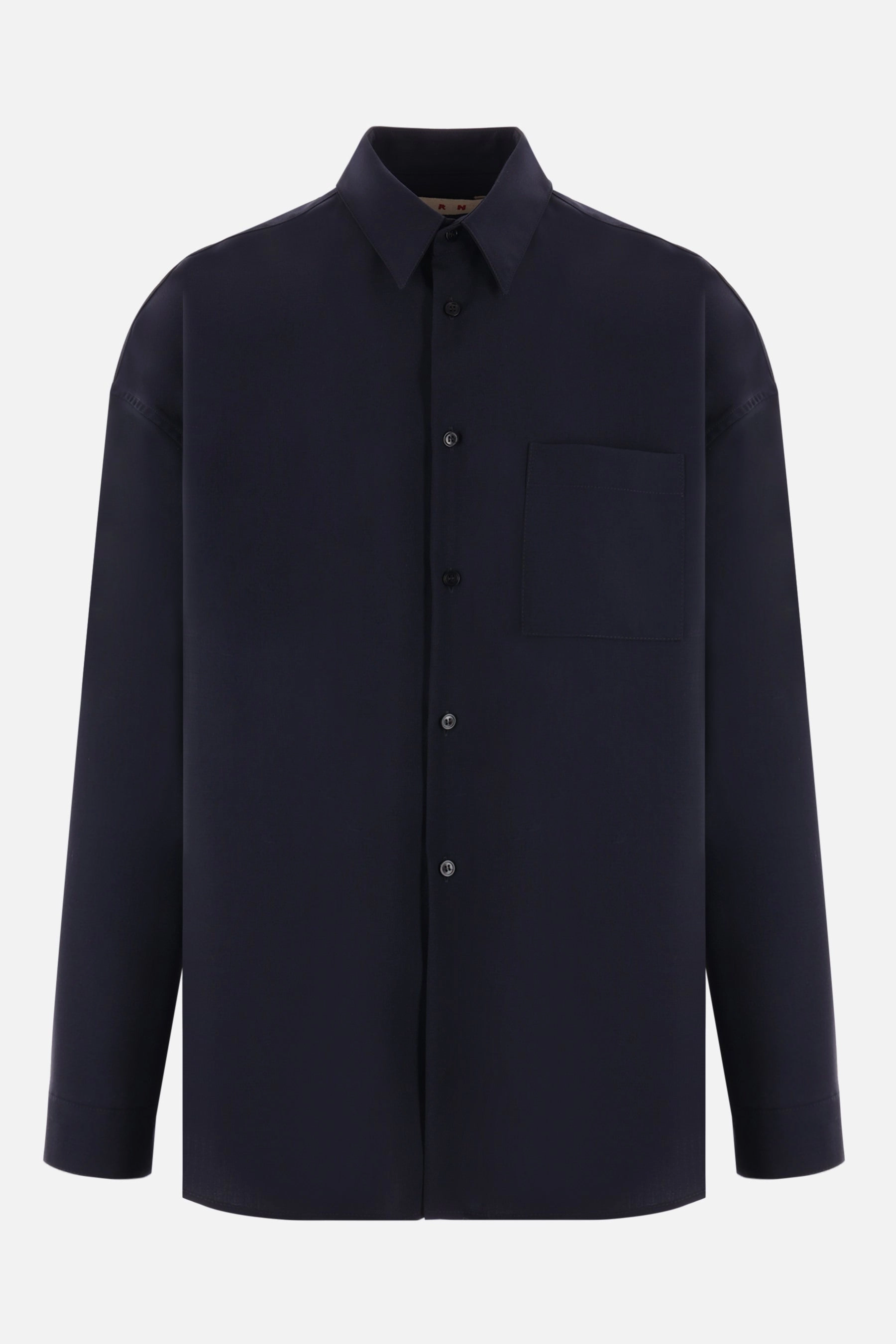 oversized shirt in grain de poudre