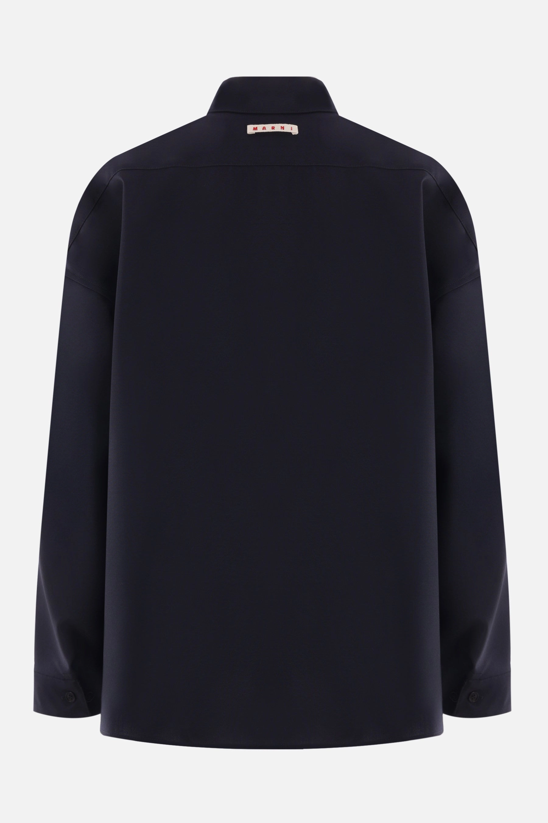 oversized shirt in grain de poudre
