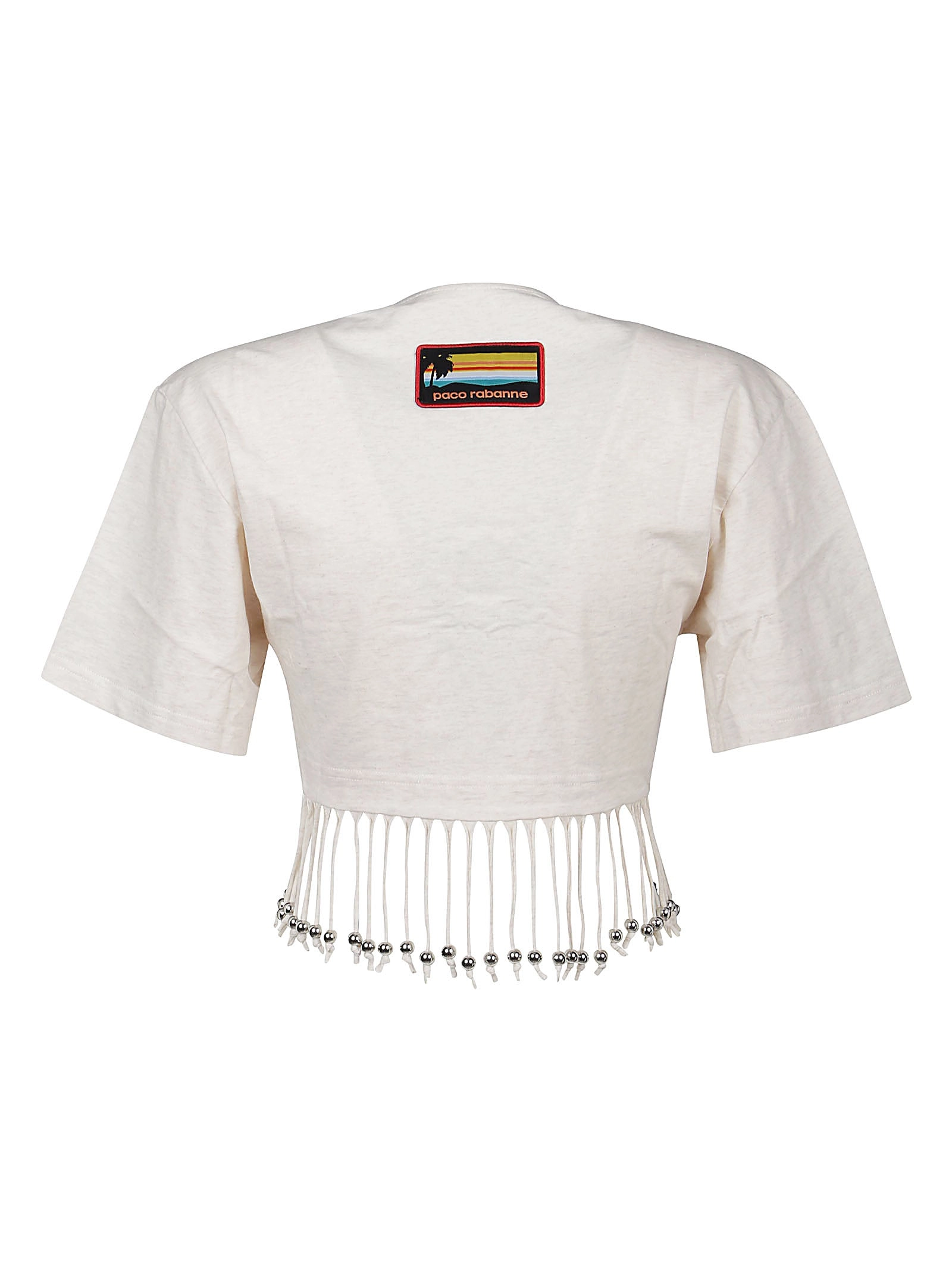 Paco Rabanne Fringed V-Neck T-Shirt