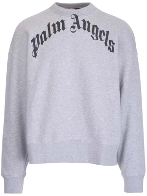 Palm Angels Logo Printed Crewneck Sweatshirt