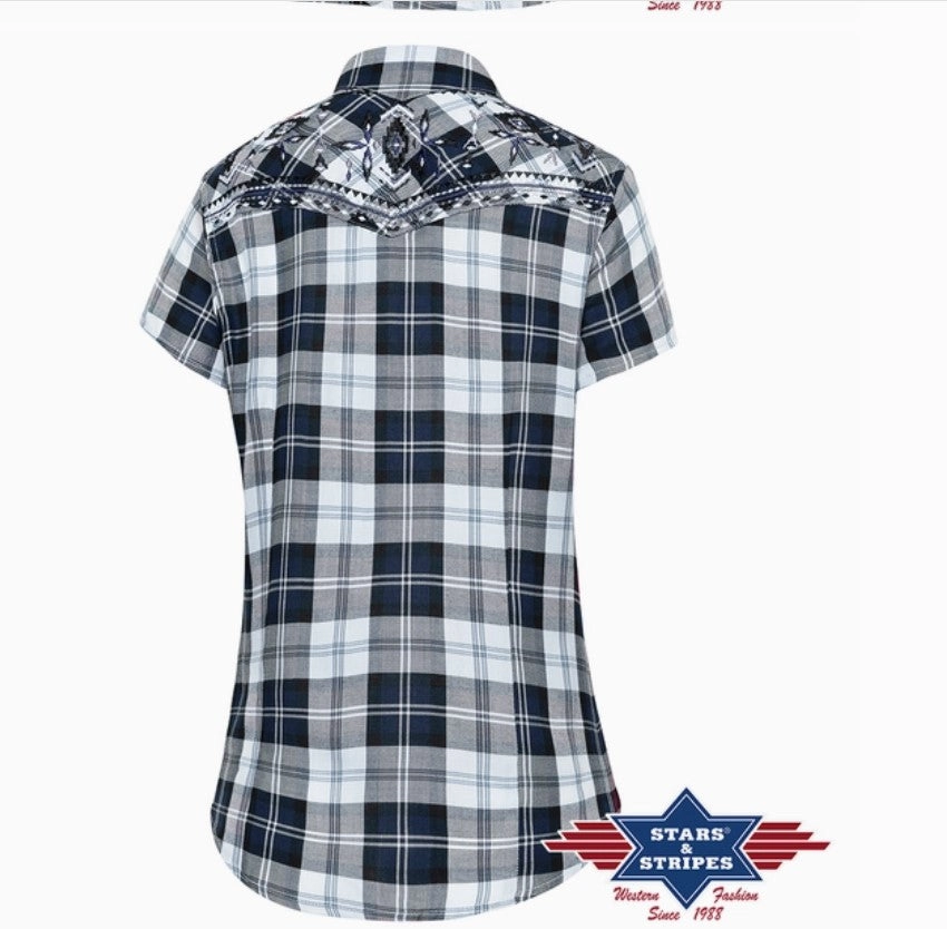 Pasadena Blue in Short Ladies Western Blouse