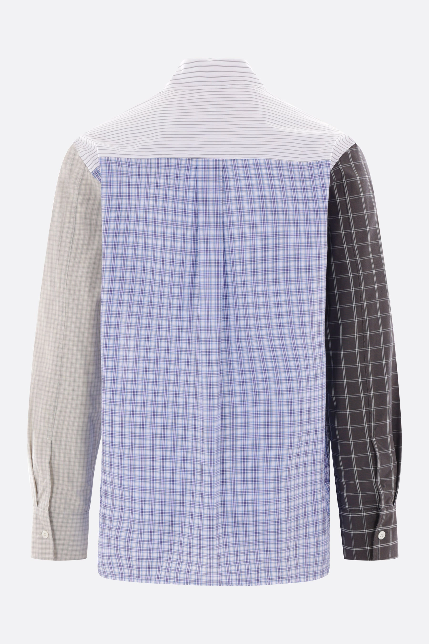 patchwork poplin shirt