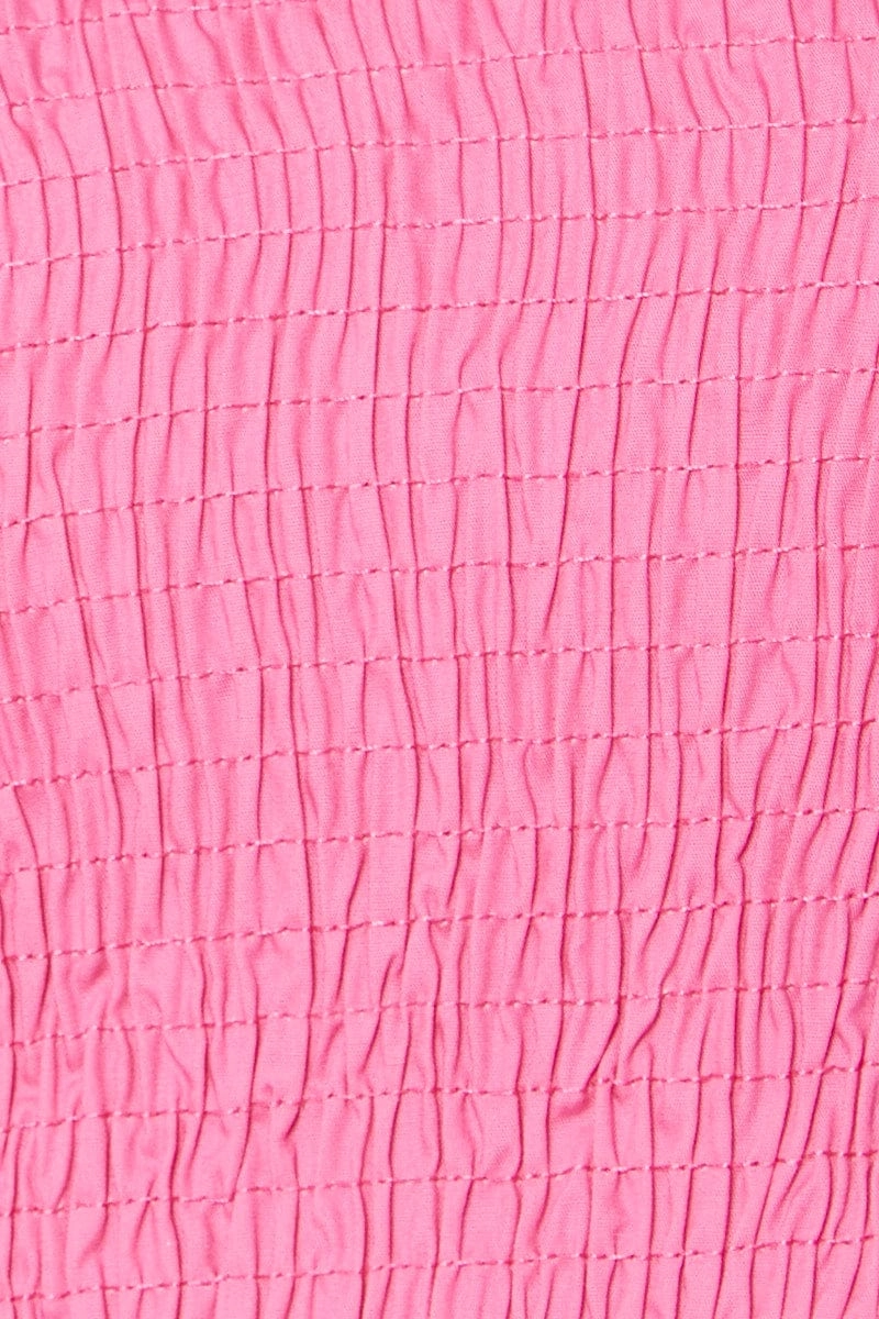 Pink Crop Top Short Sleeve
