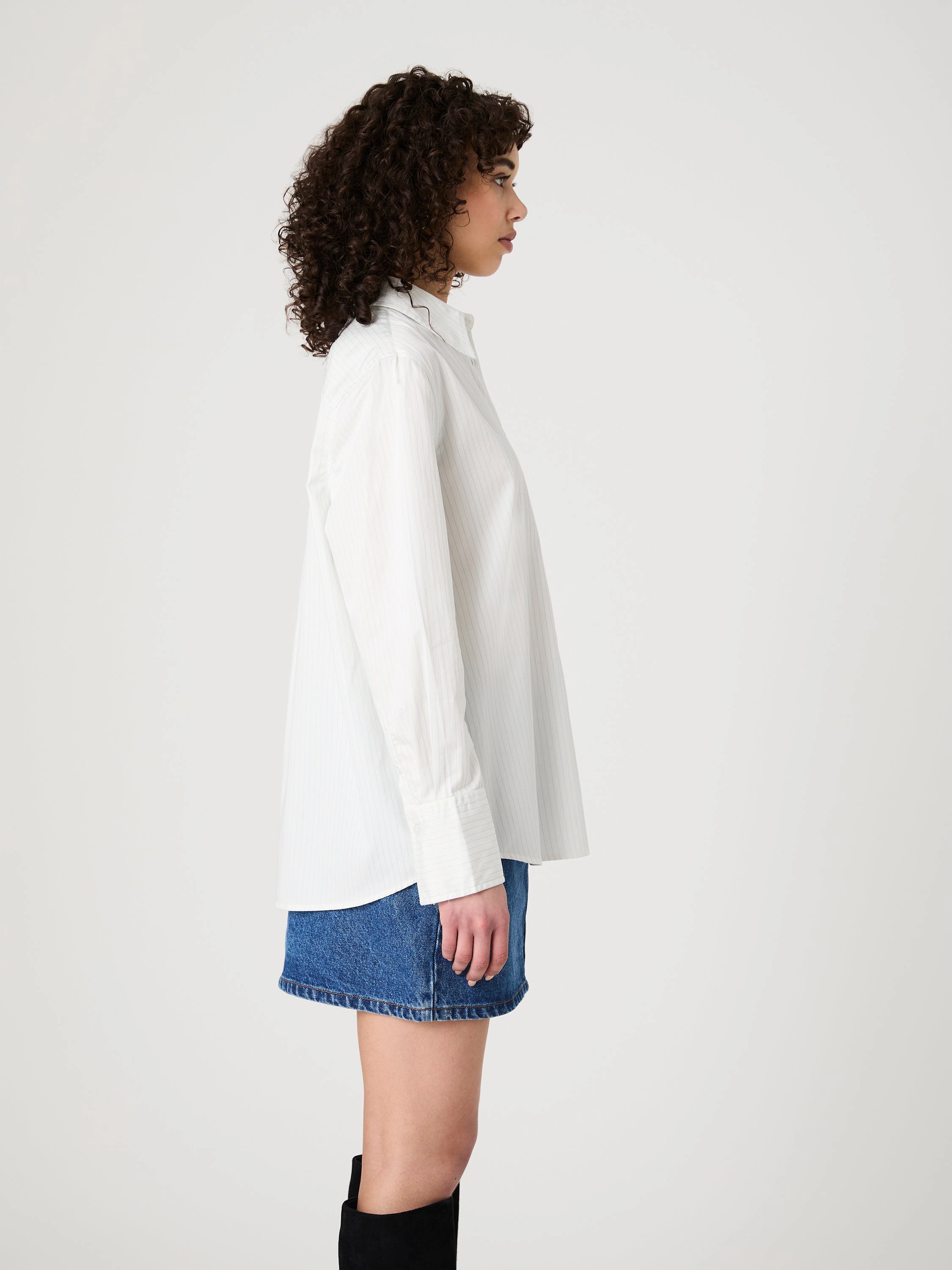 Pinstripe Poplin Button Down