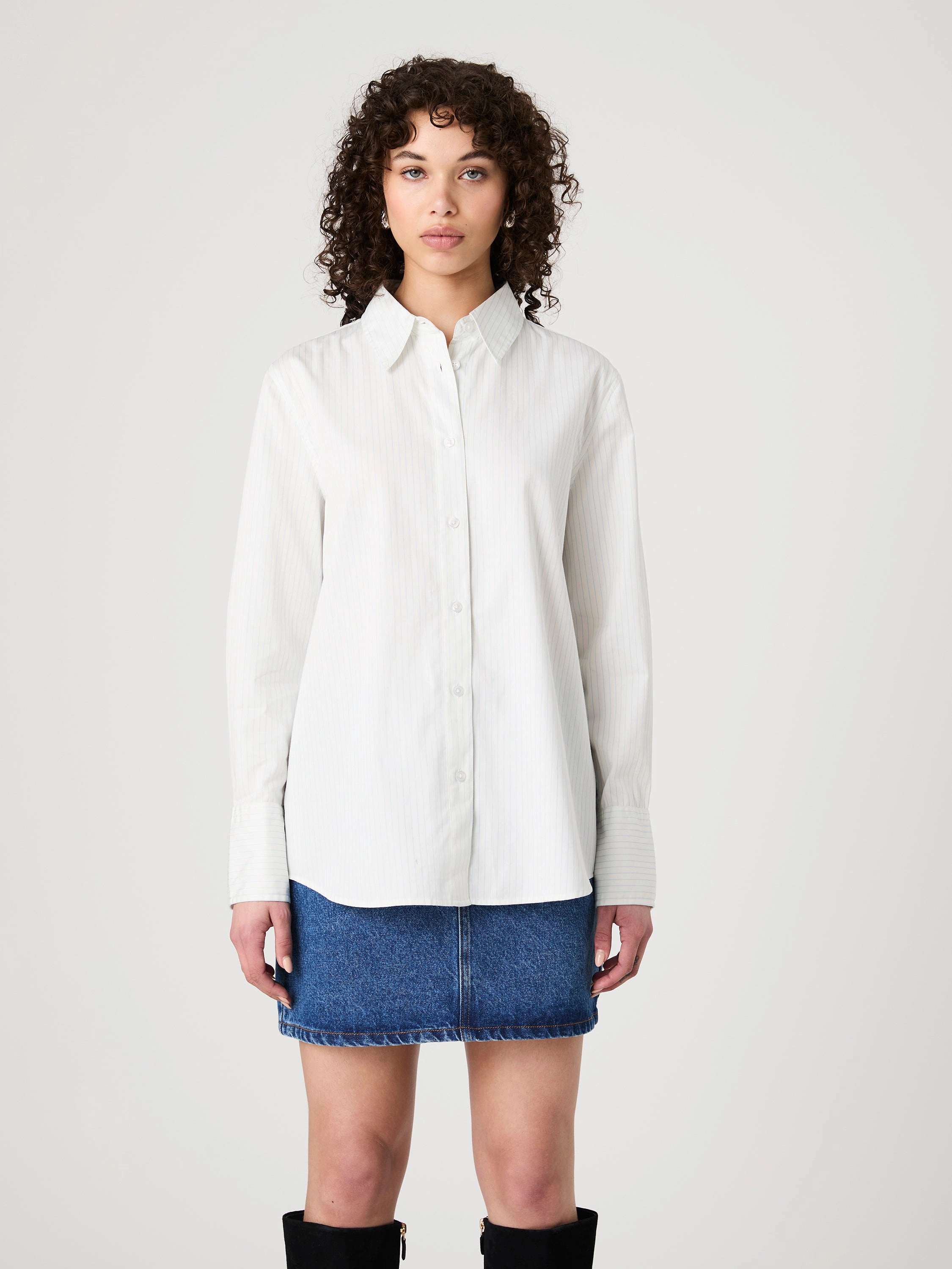 Pinstripe Poplin Button Down